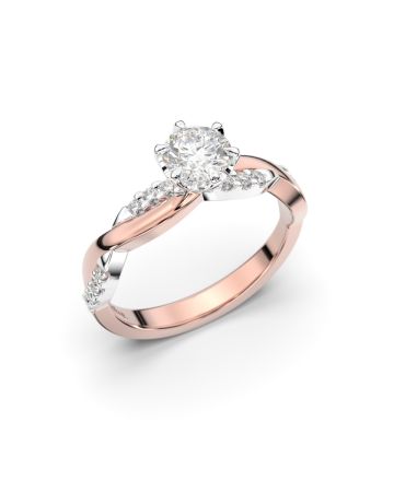 Festive Teresa timanttisormus, puna- ja valkokulta 569-044-PV