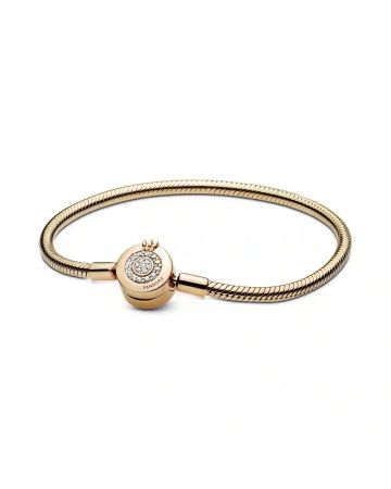 Pandora Moments Sparkling Crown O Snake Chain rannekoru 17 cm 569046C01-1