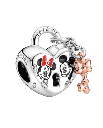 Pandora Disney Mickey Mouse & Minnie Mouse Padlock Charme 780109C01