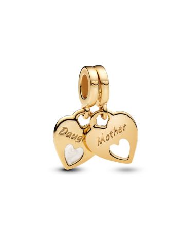 Pandora Moments Mother And Daughter Hearts Charme, vergoldet 769187C01