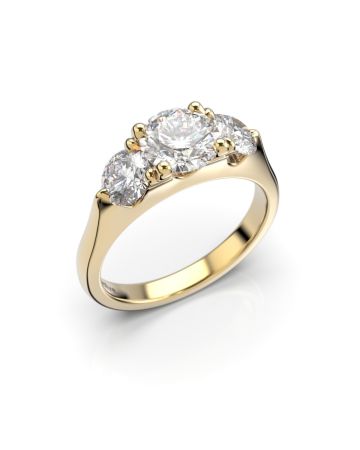 Festive Megan Superior timanttisormus, keltakulta 573-180-KK