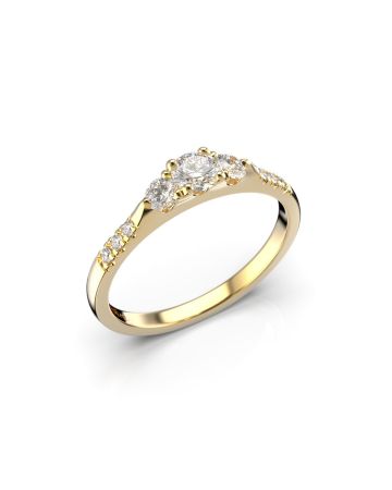 Festive Melissa timanttisormus, keltakulta 574-039-KK