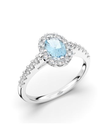 Festive Evelyn Diamant Ring /  Aquamarin 14-577-072A-VK-HSI1