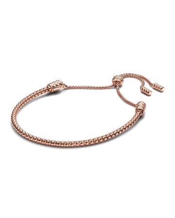 Pandora Studded Chain Slider 14k Rose gold-plated Armband 583090C00-2