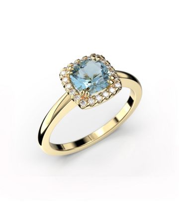 Festive Elsa Diamant Ring /  Aquamarin 14-587-090A-KK-HSI1