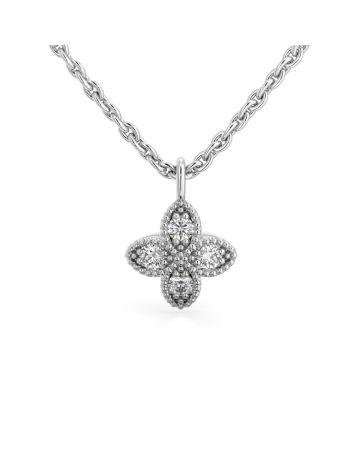 Festive Lotus timanttiriipus, platina 590-012R-PT