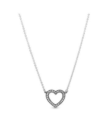 Pandora Sparkling Open Heart Halskette 590534CZ