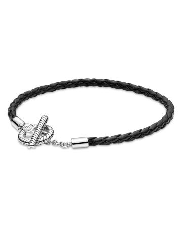 Pandora Moments Leather T-bar Armband 17,5 cm 591675C01-S1