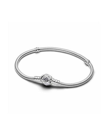 Pandora Moments Rose in Bloom Clasp Snake Chain rannekoru 17 cm 593211C00-1