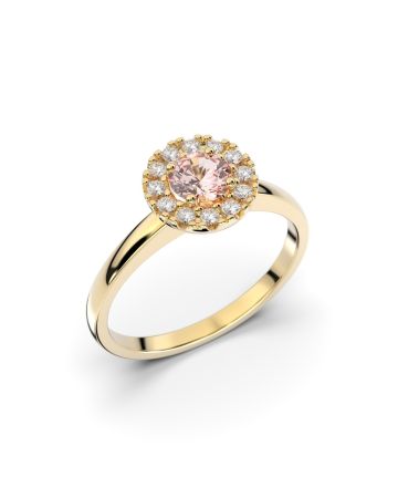 Festive Isabella Morganiitti timanttisormus, keltakulta 594-042M-KK