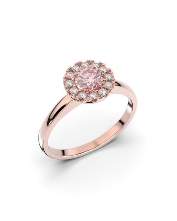 Festive Isabella Morganiitti timanttisormus, punakulta 594-042M-PK