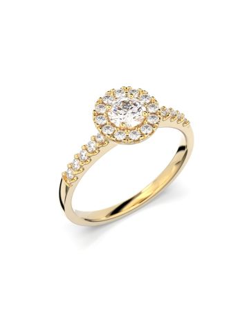 Festive Isabella timanttisormus, keltakulta 595-052-KK