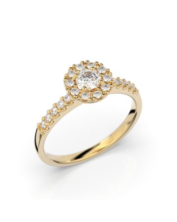 Festive Annabella timanttisormus, keltakulta 599-038-KK