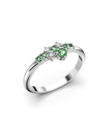 Festive Nelly Green timanttisormus, platina 609-019G-PT