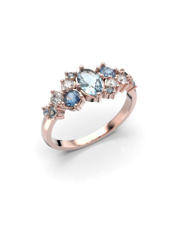 Festive Natasha Blue timanttisormus, punakulta 610-100B-PK