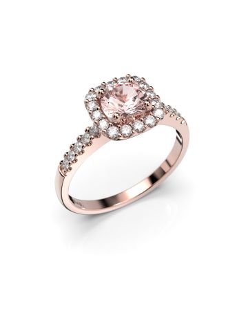 Festive Jemina Morganiitti timanttisormus, punakulta 635-076M-PK