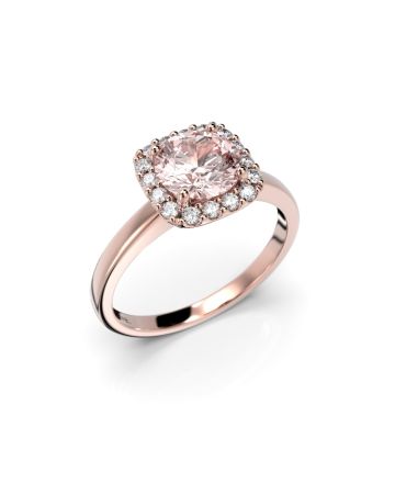 Festive Jennifer Morganiitti timanttisormus, punakulta 638-116M-PK