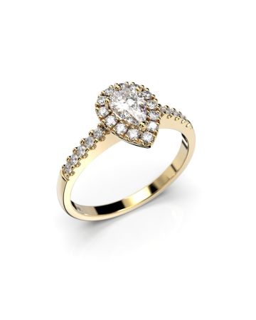 Festive Penelope timanttisormus, keltakulta 641-053-KK