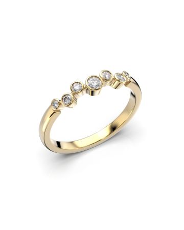 Festive Drop timanttisormus keltakulta 644-015-KK