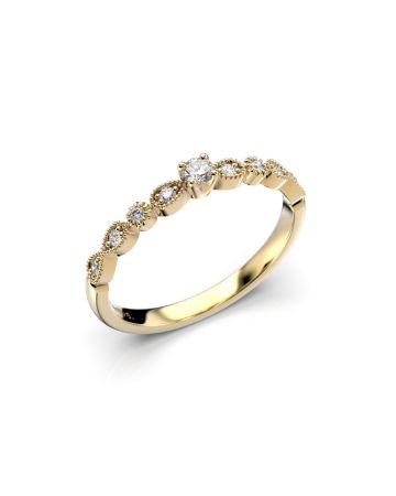 Festive Astrid timanttisormus, keltakulta 648-013-KK