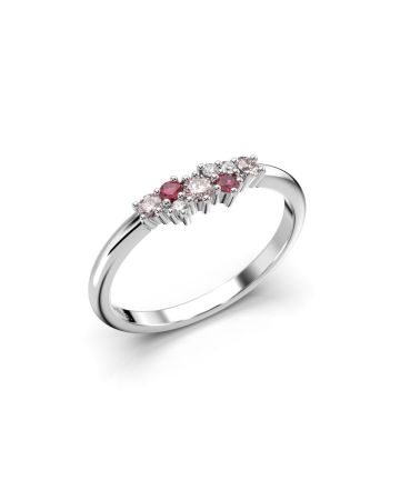 Festive Nadja Pink timanttisormus, platina 650-018P-PT