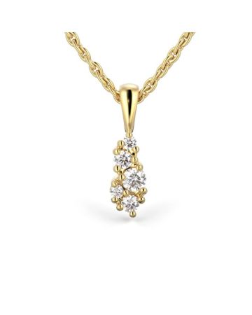 Festive Nadja timanttiriipus, keltakulta 673-011-KK