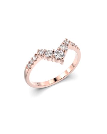 Festive Juliette timanttisormus, punakulta 676-021-PK
