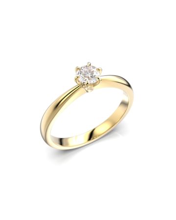 Festive Classic timanttisormus, keltakulta 686-030-KK