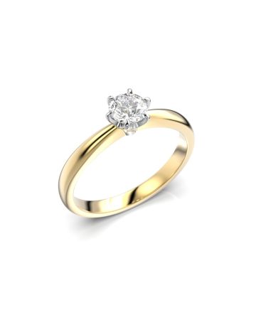 Festive Classic timanttisormus, kelta- ja valkokulta 686-040-KV