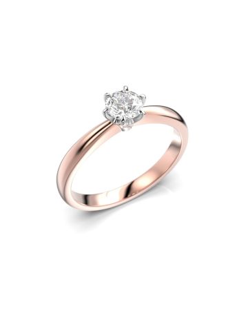 Festive Classic timanttisormus, puna- ja valkokulta 686-040-PV