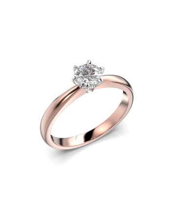 Festive Classic timanttisormus, puna- ja valkokulta 686-050-PV