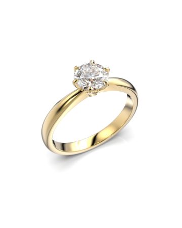 Festive Classic timanttisormus, keltakulta 686-070-KK