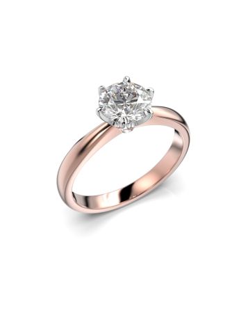 Festive Classic timanttisormus, puna- ja valkokulta 686-100-PV