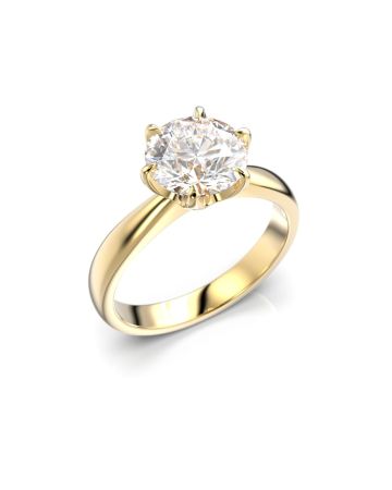 Festive Classic timanttisormus, keltakulta 686-200-KK