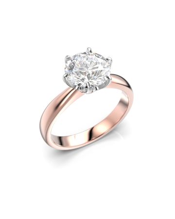 Festive Classic timanttisormus, puna- ja valkokulta 686-200-PV