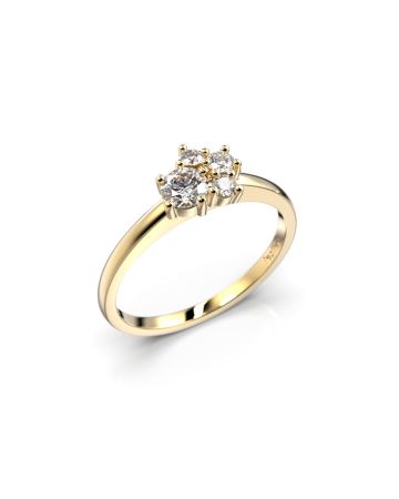 Festive Nadja Bloom timanttisormus, keltakulta 688-027-KK