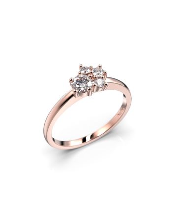 Festive Nadja Bloom timanttisormus, punakulta 688-027-PK