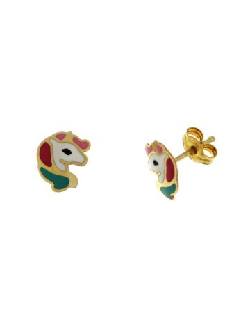 Gold Ohrringe, Einhorn 7-15932-301