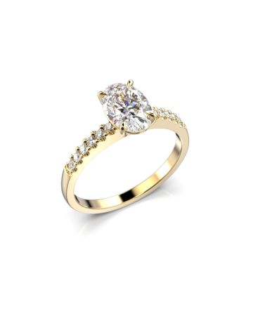 Festive Selena Side timanttisormus, keltakulta 703-112-KK