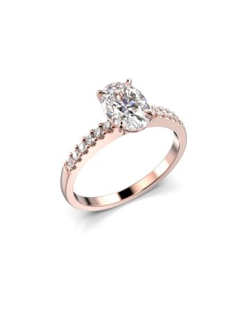 Festive Selena Side timanttisormus, punakulta 703-112-PK