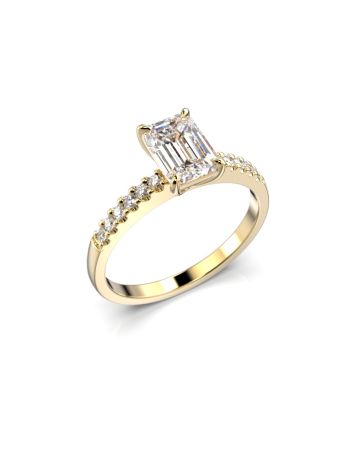 Festive Serena Side timanttisormus, keltakulta 704-112-KK