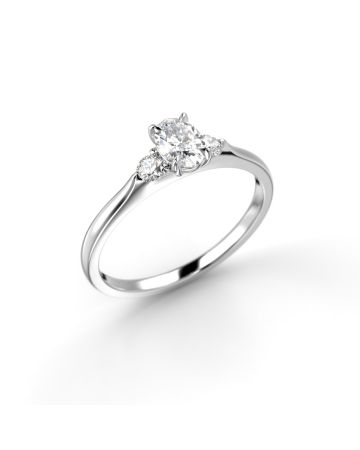 Festive Megan Oval timanttisormus, platina 709-040-PT