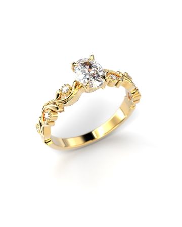 Festive Feeniks timanttisormus, keltakulta 716-056-KK