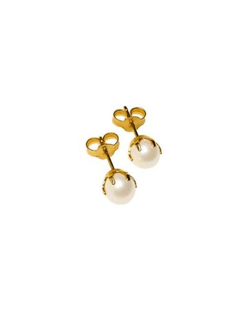 Goldene Perlenohrringe, 5 mm 7212050000