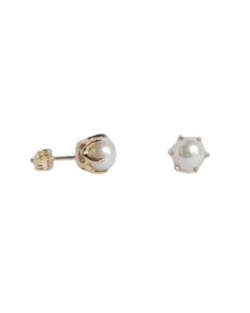 Goldene Perlenohrringe, 6 mm 7214760000