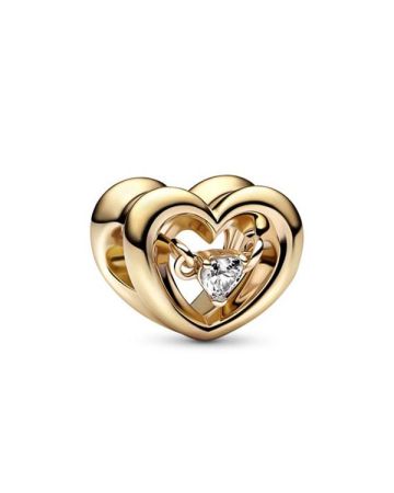 Pandora Moments Radiant Heart & Floating Stone Charme 762493C01