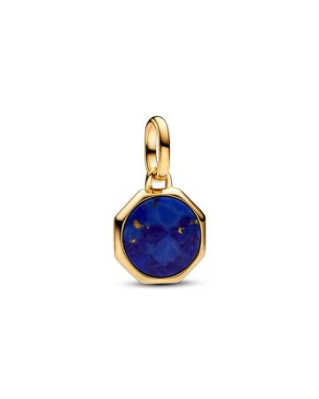 Pandora Blue Engravable Mini Medallion Charme 763388C01