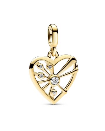 Pandora ME Heart & Rays Medallion Charme 763453C01