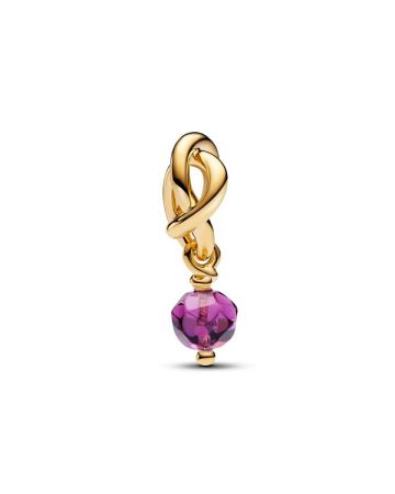 Pandora Faceted Purple Eternity Circle Dangle Charme 763462C02 / Februar