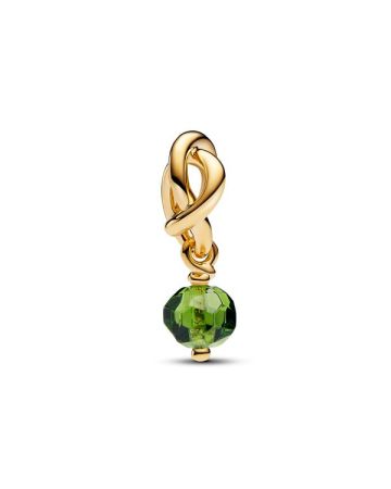 Pandora Faceted Spring Green Eternity Circle Dangle Charme 763462C08 / August